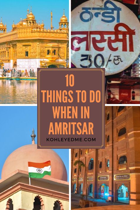 10-Amritsar-Pinterest Golden Temple Amritsar, Travel Destinations In India, India Travel Places, India Travel Guide, Travel Infographic, Tourism Day, Visit India, Golden Temple, Places In Europe