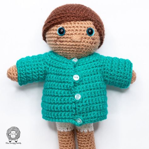 Easy Crochet Doll Jacket Free Pattern & Video Tutorial Crochet Doll Clothes Free Pattern, Crochet Doll Clothes Patterns, Double Crochet Decrease, Crochet Doll Dress, Crochet Collection, Crochet Dolls Free Patterns, Crochet Decrease, Crochet Abbreviations, Crochet Doll Clothes