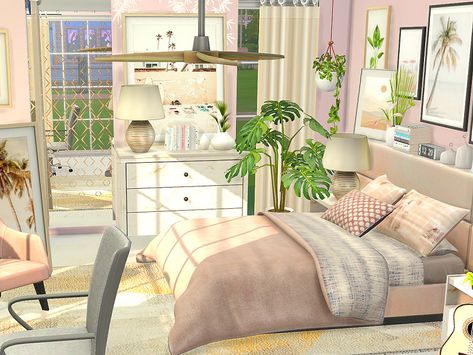 here is a cozy and bright bedroom for your Sims Found in TSR Category 'Sims 4 Bedrooms' Cozy Bedroom Sims 4, Sims 4 Twin Bedroom, Sims 4 Mods Furniture Bedroom, Aesthetic House Sims 4, Sims 4 Furniture Bedroom, The Sims 4 Custom Content Decor Bedroom, Sims 4 Aesthetic Cc Furniture Living Room, Sims 4 Bedrooms Cc, Sims 4 Cc Todler Room