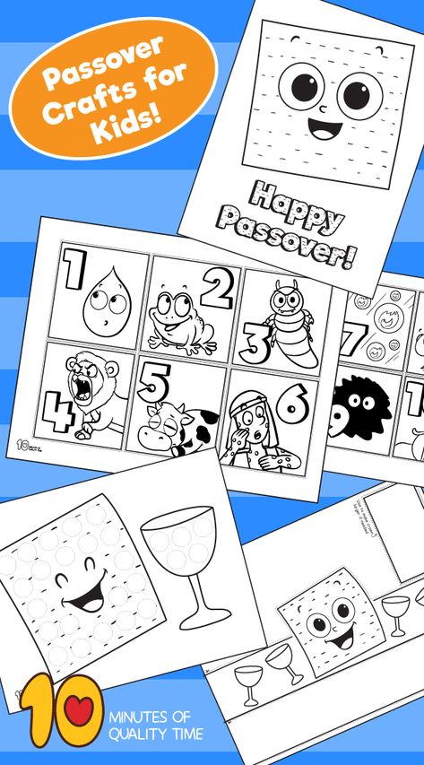 Passover crafts for kids Passover Coloring Pages Printables, Passover Activities For Kids, Passover Crafts Preschool, Passover Crafts For Kids, Passover Printables, Pesach Crafts, Passover Ideas, Passover Activities, Crafts For Kids Preschool