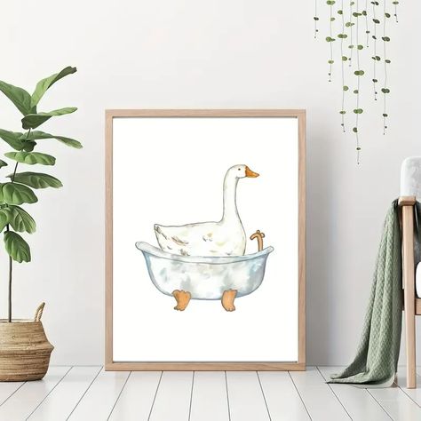 Taking Bath, Forest And Wildlife, Whimsical Watercolor, Watercolor Prints, Poster Room, Art Bathroom, Fairy Art, Bedroom Accessories, Do Everything