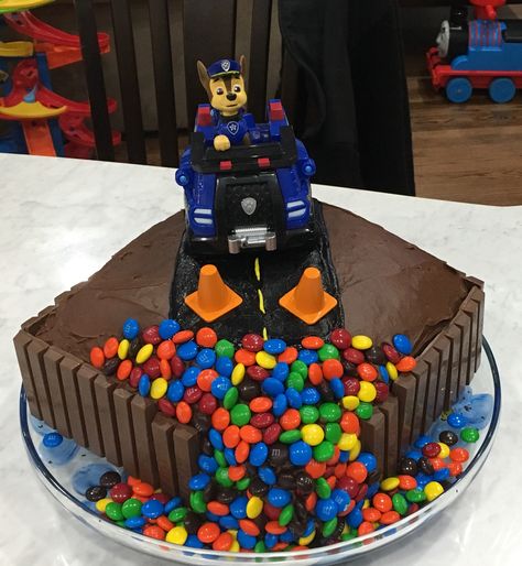 Chase Birthday Cake Paw Patrol, Chase Birthday Cake, 4th Birthday Cakes For Boys, Paw Patrol Chase Cake, Chase Cake, Paw Patrol Birthday Cake Boys, Paw Patrol Birthday Cake, 4th Birthday Cakes, 3rd Birthday Cakes