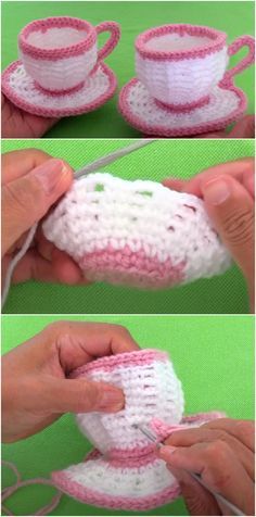 Crochet Tea Cup Pattern Free, Easy Amigurumi Free Pattern, Crochet Tea Cup, Hekel Patrone, Crazy Crochet, Crochet Tea Cozy, Crochet Purse Pattern Free, Easy Crochet Stitches, Kitchen Things