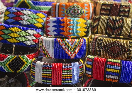 Local craft market in South Africa. Unique handmade colorful beads  bracelets, bangles. Craftsmanship. African fashion. Traditional ornament, accessories. - stock photo African Bangles, Colorful Bead Bracelets, African Crafts, Traditional Ornaments, African Market, Africa Art, African Baskets, Handmade Bangles, Craft Markets