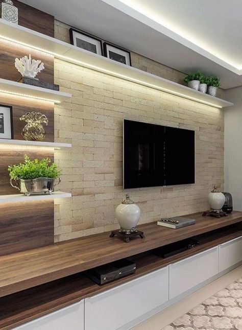 Ruang Tv Modern, टीवी यूनिट डिजाइन, टीवी यूनिट, Tv Kastenwanden, Modern Tv Room, Wall Unit Designs, Tv Unit Decor, Modern Tv Wall Units, Modern Tv Cabinet