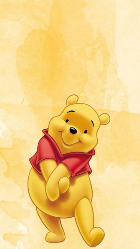 Whinnies The Pooh Wallpaper Cute, Disney Wallpaper Winnie The Pooh, Cute Yellow Wallpaper Iphone, Whiney The Pooh, Winnie The Pooh Lockscreen, Little Bear Cartoon, Winnie The Pooh Wallpaper, Yellow Cartoon Characters, Pooh Wallpaper