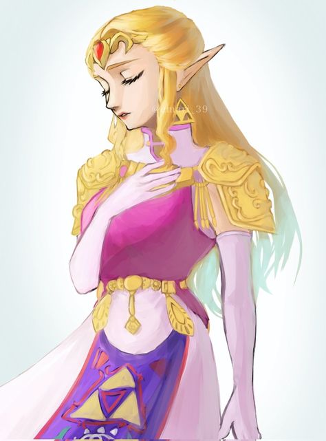 Princess Zelda Ocarina Of Time, Art For Drawing, Long Hair Looks, Princesa Zelda, Zelda Ocarina Of Time, Legend Of Zelda Art, Zelda And Link, Time Princess, Zelda Art