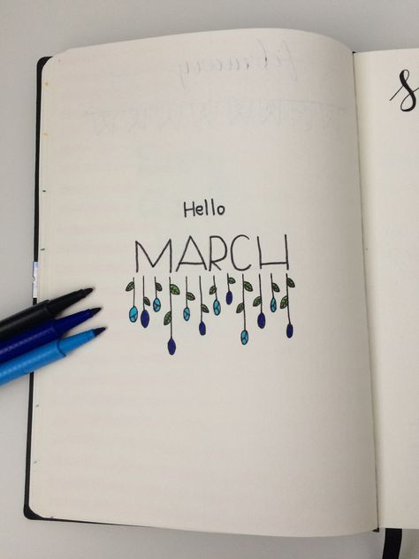 March title page March Title Page, Bullet Journal Legend, Ideas Titulos, Organisation Inspiration, Bullet Journal Title Page, Goodnotes Cover, Magic Doodle, Bullet Journal Titles, March Bullet Journal