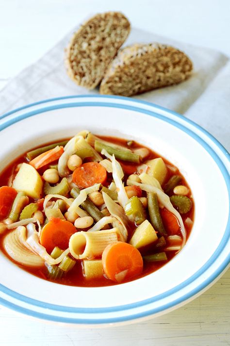 Hearty Minestrone Soup Recipe, Dr Mcdougall Recipes, Plate Diet, Starch Solution Diet, Wfpb Soup, Healthy Starch, Mcdougall Diet, Starch Diet, The Starch Solution