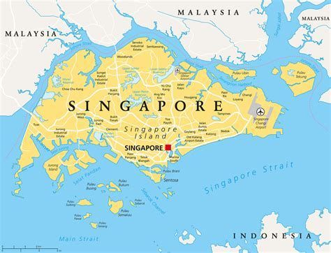 Singapore Tourist Map, Port Of Singapore, Singapore Vacation, Travel Brochure Design, Singapore Island, Singapore Map, Strait Of Malacca, Singapore City, Tourist Map