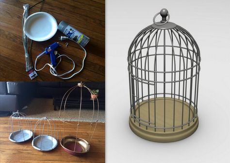 bird cage decoration DIY Diy Mini Bird Cage, Diy Bird Cage Decoration, Cage Decoration Ideas, Harry Potter Living Room, Bird Cage Decoration, Carnival Accessories, Random Diys, Diy Bird Cage, Bird Diy