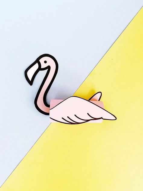 Toilet Paper Roll Flamingo | A Joyful Riot Quarantine Activities, Cute Flamingo, Boredom Busters, Create And Craft, Toilet Paper Roll, Paper Roll, Business For Kids, Toilet Paper, Lesson Plans