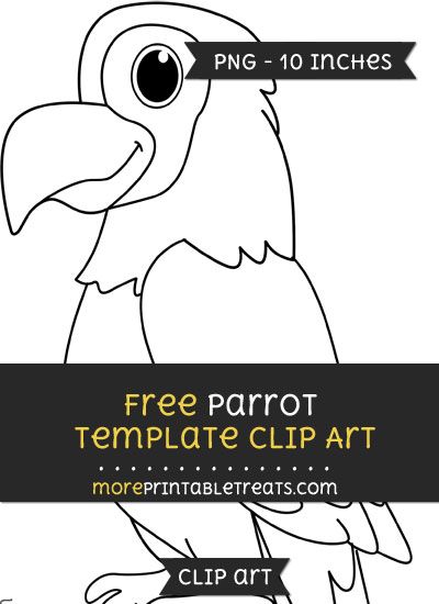 Parrot Template - Clipart Parrot Craft Preschool Template, Parrot Template Printable, Parrot Template, Parrot Craft, Pirate Crafts, Parrot Head, Fall Preschool, Head Color, Black And White Lines