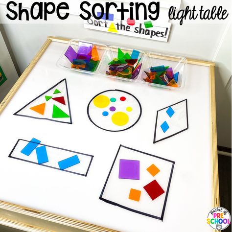 2D Shape Activities for Preschool, Pre-K, and Kindergarten 11 Learning Centers Preschool Ideas, Prek Math Center Ideas, Math Center Ideas For Kindergarten, Math Summer Activities For Preschool, Sorting Centers Kindergarten, Centers For Toddlers Classroom, Maths Activity For Preschool, Pre K Classroom Activities, Pre K Shape Activities