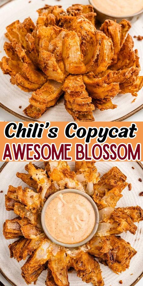 Onion Blossom Recipe, Vidalia Onion Recipes, Onion Petals, Deep Fried Potatoes, Spicy Dipping Sauce, Pinky Girl, Potato Bites, Air Fryer Oven Recipes, Copykat Recipes