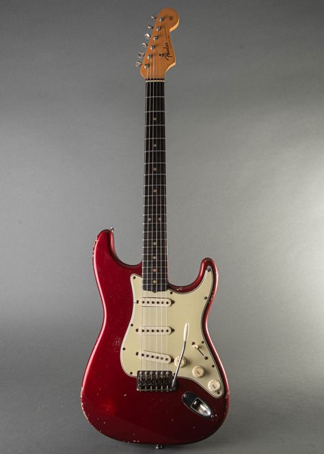 Fender Stratocaster 1964, Candy Apple Red | Carter Vintage Guitars Candy Apple Red Stratocaster, Punk Moodboard, Fender Stratocaster Red, Vintage Stratocaster, Red Stratocaster, Guitar Wallpaper, Kat Stratford, Retro Guitar, 80s Clothes