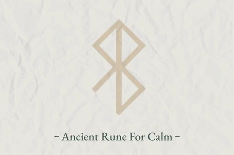 Ancient Rune, Viking Runes, Ancient Rune For Calm Tranquility Tattoo Symbols, Sigils For Health, Relax Tattoo Symbol, Symbol For Health And Wellness, Calmness Tattoo Symbol, Symbols For Calm, Tattoo Calm Symbol, Rune For Peace, Calmness Symbol