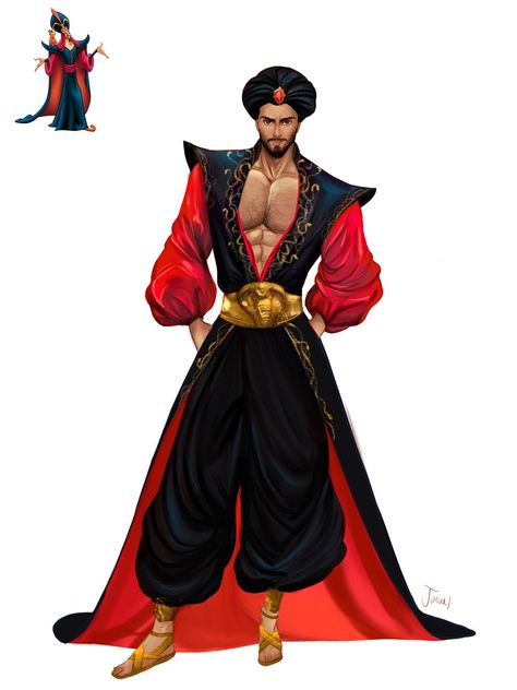 Jafar Costume, Disney Gender Swap, Woman Boxer, Mistress Of Evil, Aladdin Costume, Drawing Superheroes, Disney Halloween Costumes, Concept Board, Anime Guys Shirtless