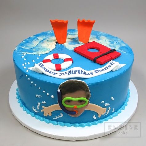 Customized Swimmer Swim Cakes Swimmers Birthday, Swimming Cake Birthdays, Swimmer Cake Ideas, Pool Cake For Kids, Swimming Cake Ideas, Pool Party Cake Ideas Boys, Swimming Birthday Cake, Swimmer Cake, Pool Birthday Cakes