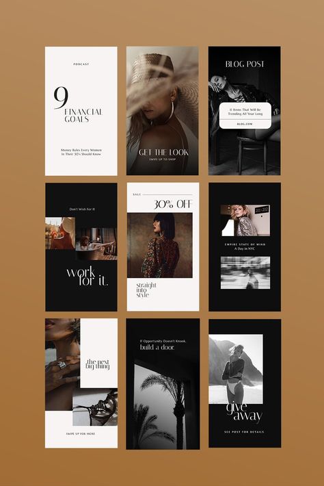 Signature Muse Archive - Social Media & Digital Templates | Instagram Templates Story by Lucostora Media This Or That Business Edition, Mens Fashion Ads Ad Campaigns, Social Story Design, Modern Marketing Design, High End Brand Aesthetic, Business Ig Post Design, Canva Ig Template, Luxury Instagram Story Design, Social Media Luxury Design