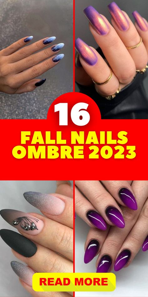 Elevate your nail game with trendy ombre nails that are perfect for fall 2023. Explore a variety of color trends and combinations that will keep your manicure on point. From warm and inviting orange shades to sweet and feminine pinks, these ombre nail ideas are both cute and stylish. Keep your nails short for a practical and modern look or go for acrylic extensions to enhance the almond shape. Ombre Nails Fall Colors Short, Short Fall Ombre Nails, Acrylic Nail Ombre Designs, Almond Nails Designs Fall 2023, Fall Nail Ombre Ideas, Nails 2023 Trends Fall Almond, Fall Ombre Gel Nails, Fall Nail Ideas Almond Shape, Ombre Nails Colors Combinations