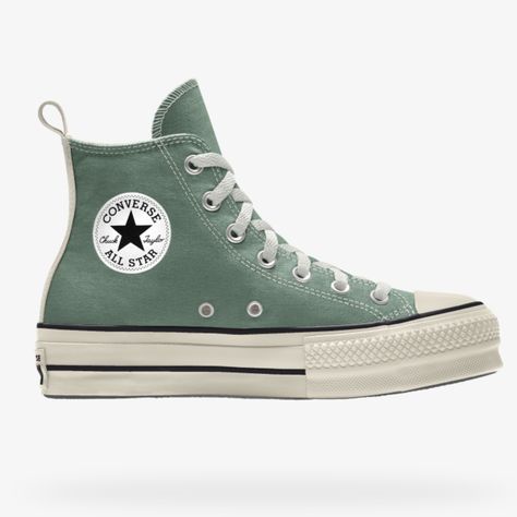 Sage Green Converse, Converse Design, Platform Chucks, Custom Chuck Taylors, Converse Platform, Chuck Taylor All Star Lift, Converse Shoes Womens, Fc Liverpool, Converse Shop