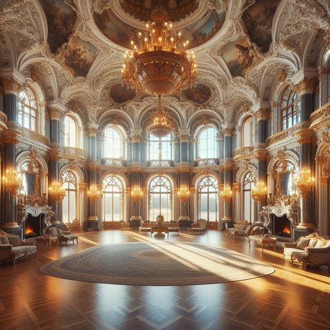 Russian Palace Aesthetic, Mediterranean Castle Aesthetic, Royal Study Room, European Castles Interior, Fantasy Palace Interior, Small Space Interior, Cute Rooms, Space Interior Design, Castle House Design