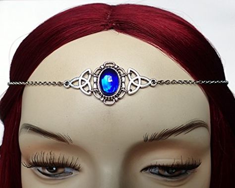 Medieval Halloween, Bridal Circlet, Halloween Costume Jewelry, Celtic Triquetra, Crown Headpiece, Silver Head Piece, Bridal Headdress, Headpiece Jewelry, Trinity Knot