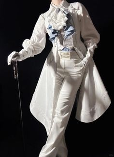 Masc Victorian Outfits, Old Fashion Male Clothes, Royal Outfits Classy Men, Victorian Style Clothing Male, White Royal Outfit Male, Fashionable Male Outfits, Angel Inspired Outfits Male, Fancy Male Clothes, Royal Poses Reference Male