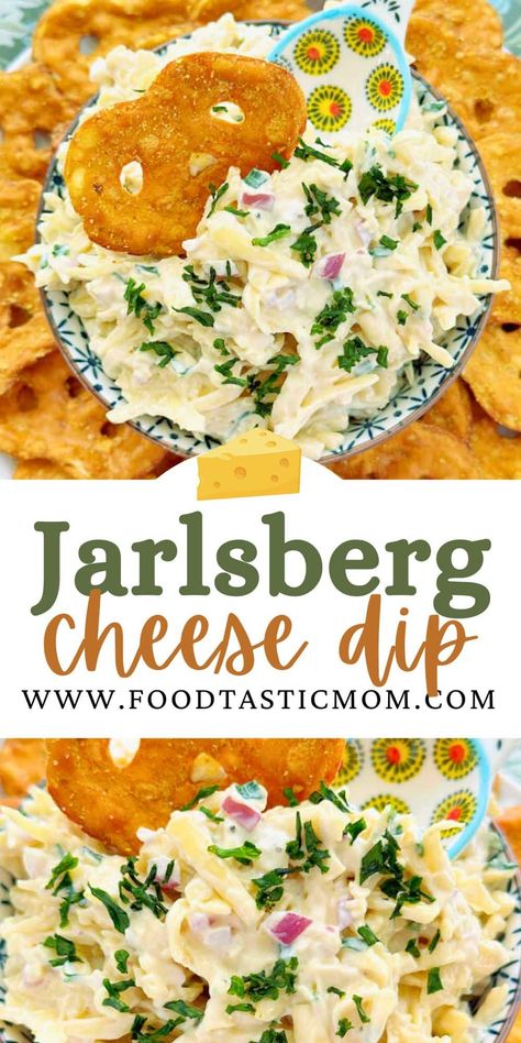 Dips To Go With Pretzel Crisps, Jarlsberg Cheese Recipes, Jarlsberg Cheese Dip, Group Snacks, Jarlsberg Cheese, Honey Mustard Pretzels, Cheese Dips, Healthy Pesto, Jarlsberg