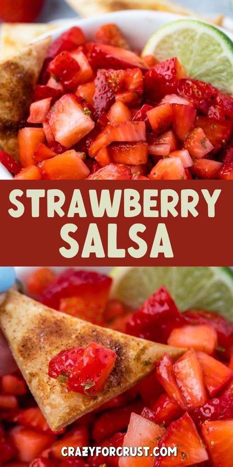 Strawberry Salsa Recipe, Strawberry Salsa, Fish Salad, Fruit Salsa, Easy Strawberry, Great Appetizers, Salsa Recipe, Diet Keto, Strawberry Recipes