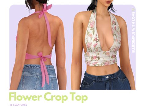 Sims 4 Cc Floral Top, Crop Tops Cc Sims 4, Sims 4 Cc Patreon Crop Top, Sims 4 Crop Top Cc, Tops Sims 4 Cc, Sims 4 Tops Cc Female, Sims4 Cc Tops, Sims 4 Cc Tops Patreon, Cc Sims 4 Top