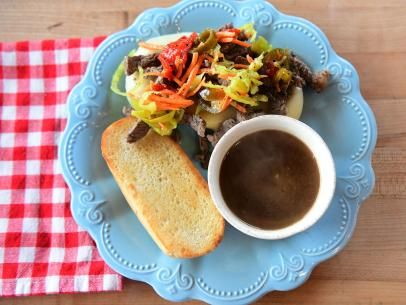 Italian Beef Sandwiches Recipe | Ree Drummond | Food Network Italian Beef Sandwich, Food Network Recipes Pioneer Woman, Spaghetti Pizza, Beef Sandwich Recipes, Black Pepper Beef, Italian Beef Sandwiches, Pioneer Woman Ree Drummond, Pepper Salad, Beef Sandwiches