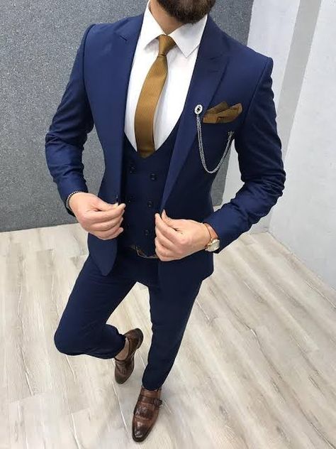 Wedding Suits Men Blue, Blue Slim Fit Suit, Terno Slim, Blue Suit Men, Slim Fit Suit Men, Mode Costume, Wedding Dress Men, 남자 몸, Dress Suits For Men