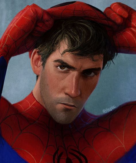 Spiderverse Fanart, Peter B Parker, Spider Man Stuff, Miguel Ohara, Spider People, Spaider Man, Into The Spiderverse, Spiderman 3, Miguel O Hara