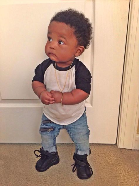 pinterest: @KAYLAHNJEWELL Kids Goals, Baby Boy Swag, Kid Swag, Cute Black Babies, Beautiful Black Babies, Dog Baby, Baby Swag, Adorable Babies, Foto Baby