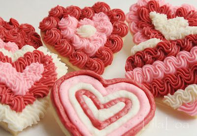 Saltwater Buttercream Cookies --  Valentine's Day Valentine Cookies With Buttercream Icing, Frosted Sugar Cookies Valentines Day, Valentine Cookies Buttercream Frosting, Heart Sugar Cookies Buttercream, Valentines Day Sugar Cookies Buttercream, Valentines Cookies Buttercream, Valentine’s Day Cookies Decorated Buttercream, Buttercream Heart Cookies, Valentines Buttercream Cookies