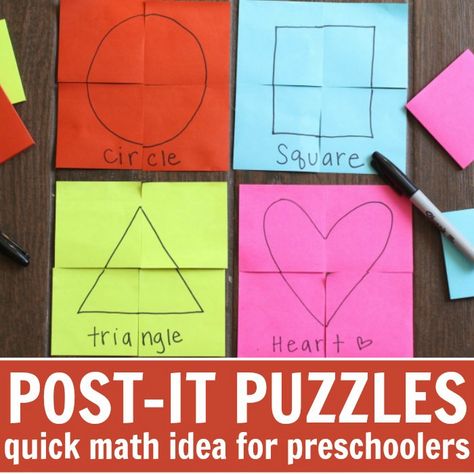 Post-it note puzzles will be your new favorite way to play! This early learning activity for kids is: Easy to set up. Open-ended and FUN. And, strengthens kid’s fine motor muscles and concentration. All because of a few desk supplies. Here’s how you can make these fun puzzles at home! Psst… be sure to seecontinue reading... Fun Activities For Preschoolers, Activity For Preschoolers, Thanksgiving Activities For Kids, Early Learning Activities, Baby Activity, Post It Note, Daycare Activities, Desk Supplies, Fun Baby