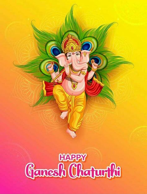 Vinayaka Chathurthi, Happy Ganesh Chaturthi Images, Ganesh Chaturthi Images, Festivals Of India, Happy Ganesh, Shiva Photos, Happy Ganesh Chaturthi, Good Morning Cards, Ganesha Painting