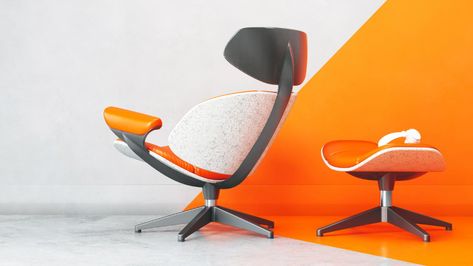 Ian Callum rethinks the classic Eames lounge chair Classic Chair Design, Car Chair, House Trim, Aircraft Interiors, Kitchen Concepts, Blue Cushions, Yanko Design, Eames Lounge, Modern Furniture Living Room