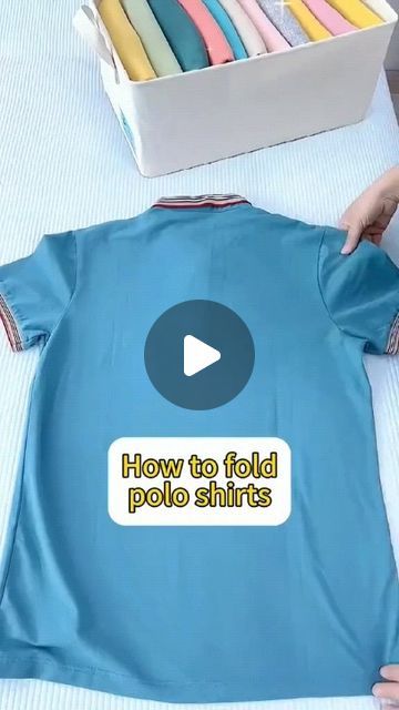 How To Folding on Instagram: "Help your husband folding shirts!🫢#foldingclothes #storagehacks #housewife #foryou #shirt" Folding Polo Shirts For Travel, Folding Short Sleeve Shirts, Fold Collared Shirts, How To Fold Button Up Shirts, How To Fold Polo Shirts, Folding Polo Shirts, How To Fold T Shirts, Pliage Tee Shirt, T Shirt Organization