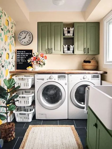 Small Laundry Room Design Ideas, Small Laundry Room Design, Laundry Diy, Laundry Remodel, Laundry Room Design Ideas, Space Project, House Organization, Dream Laundry Room, Laundry Room Renovation