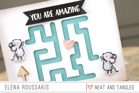 Maze Card, Spreading Kindness, Slider Cards, Birthday Cards Diy, Class Ideas, Lawn Fawn, You Are Amazing, Gift Certificates, Diy Cards