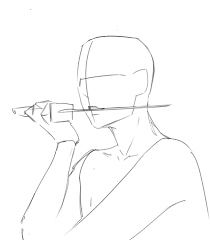 Writing In Book Pose Reference, Grabbing Onto Someone Pose, Knife Drawing Poses, Knife In Mouth Reference, Drawing Poses Knife, Knife Action Poses Reference Drawing, Holding Cards Reference Drawing, Holding Mask Pose Reference Drawing, Drawing Poses With Knife