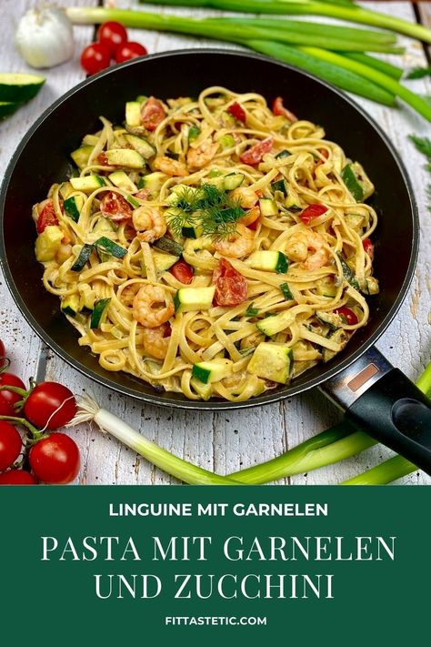 Shrimp Zucchini Pasta, Shrimp Zucchini, Scampi Pasta, Dinner For One, European Recipes, Zucchini Pasta, One Pot Pasta, Spaghetti Pasta, Shrimp Pasta