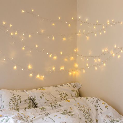 Fairy Lights Room, Fairy Lights Bedroom, Decorative Lights, White Lights, Redecorate Bedroom, Room Inspiration Bedroom, Room Ideas Bedroom, Aesthetic Bedroom, Decorate Your Room