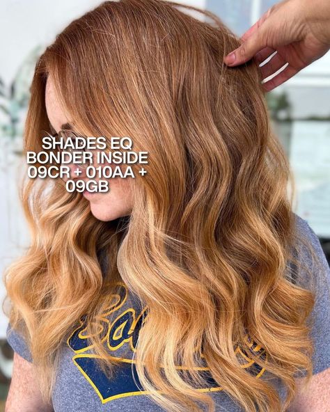 Strawberry blonde by @hairbykatierose using the 🆕 Shades EQ Bonder Inside Copper Blondes 🧡 Three new shades are now available at… | Instagram Redken Strawberry Blonde, Strawberry Blonde Hair Formula Redken, Strawberry Blonde Formula, Redken Color Formulas, Redken Hair Color, Connie Britton, Copper Blonde, Redken Hair Products, Redken Shades