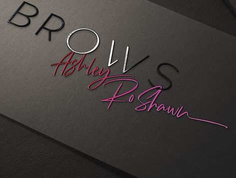 Brows Ashley Roshawn  Logo - Made By Nicole Martinez by Nicole Martinez Brows Logo Design, Brow Business Names, Brow Logo, Brows Logo, Brow Logo Design, Brow Studio Ideas, Brow Studio, Brow Stylist, Instagram Branding Design