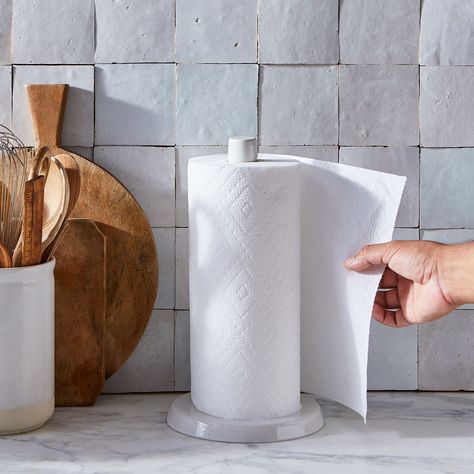 Bamboo Paper Towels: Why You Should Use (& Love) Them on Food52 Wood Paper Towel Holder, Kitchen Tissue, Toy Clutter, Kitchen Paper, Small Space Storage, Home White, Copper Pots, Ceramic Kitchen, Paper Towel Holder