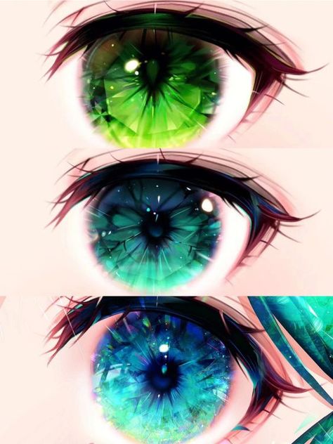 Green Eyes Drawing Anime Art, Anime Crystal Eyes, Anime Eyes Green, Cute Eyes Drawing, Blue Green Eyes, Eye Drawing Tutorials, Eyes Artwork, Blue Anime, Anime Eye Drawing